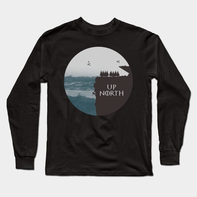 Up North Earth Above The Equator For Travelers & Explorers Long Sleeve T-Shirt by mangobanana